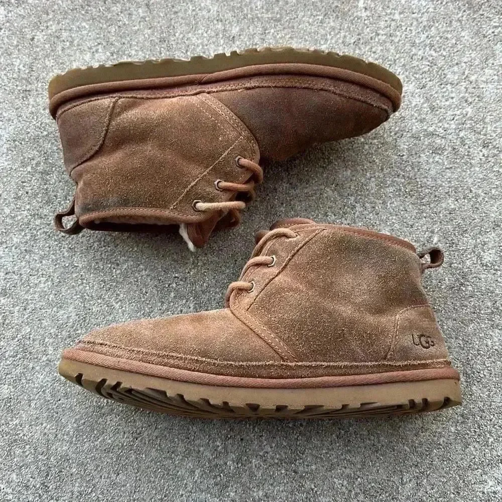 UGG Neumel Classic Fur Lined Suede Lace-Up Chukka Boots Men’s Sz 8